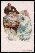 Artist Signed H. Fisher Lady Their New Love Reinthal serie 191 cartolina ZG8516 – fronte