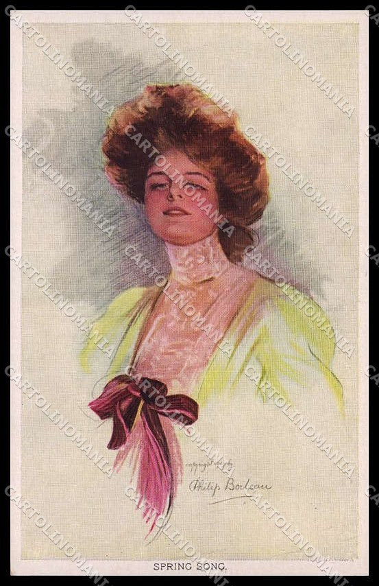 Illustratori Artist Signed Philip Boileau Lady Spring Song Reinthal pc ZG8524 – fronte