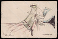 Illustratori Artist Signed Risque Lady A Pressing Letter serie 431 pc ZG8530 – fronte