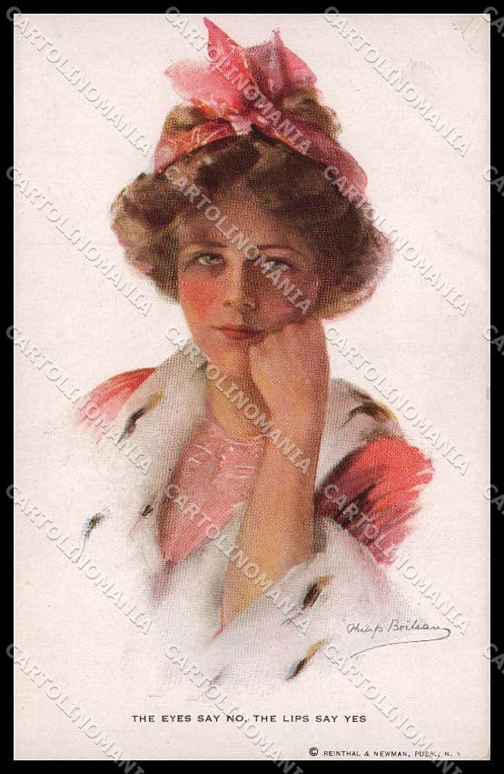 Illustratori Artist Signed Philip Boileau Lady Reinthal pc ZG8533 – fronte
