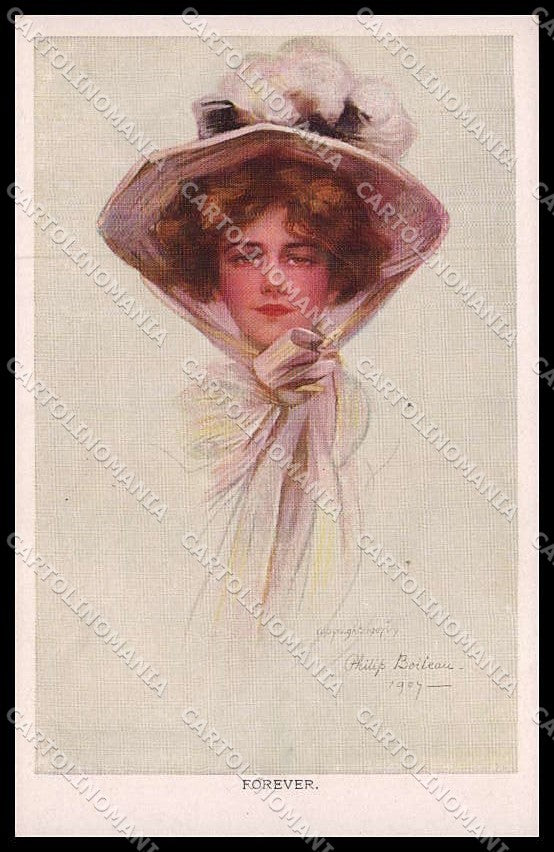 Illustratori Artist Signed Philip Boileau Girl Forever Reinthal pc ZG8534 – fronte
