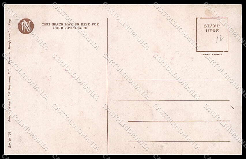 Artist Signed H. Fisher Glamour Lady Cat Reinthal serie 101 cartolina ZG8539 – retro
