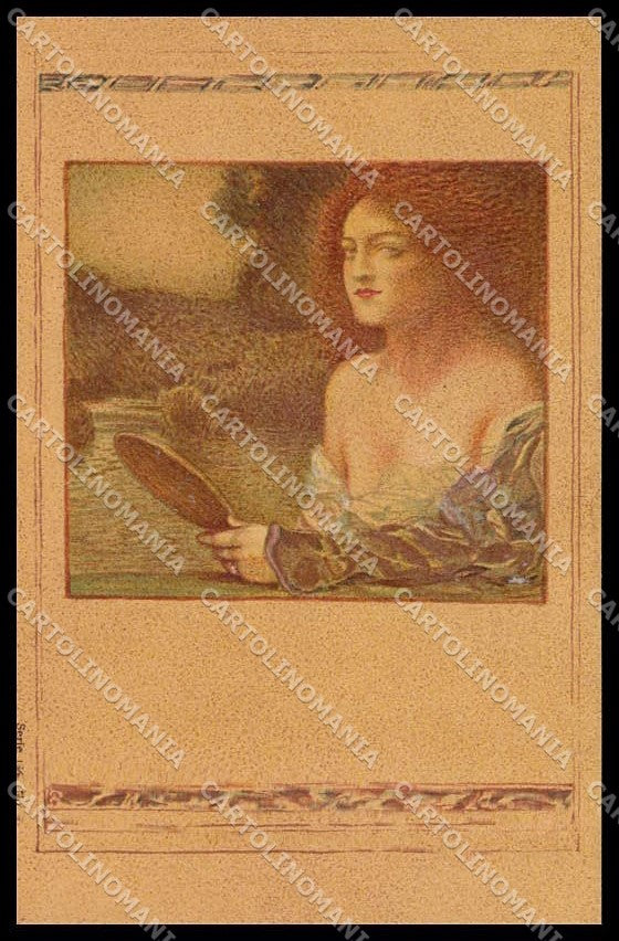 Illustratori Artist Signed Kempf Lady Art Nouveau serie 166-1 cartolina ZG8554 – fronte