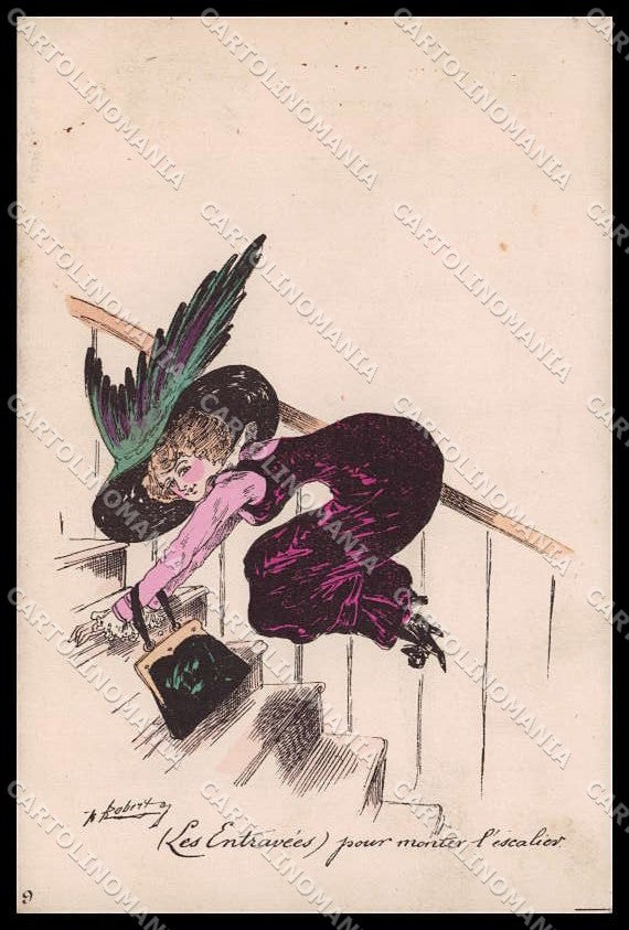 Illustratori Artist Signed Roberty Fashion Lady Jorel Les Entravees pc ZG8563 – fronte