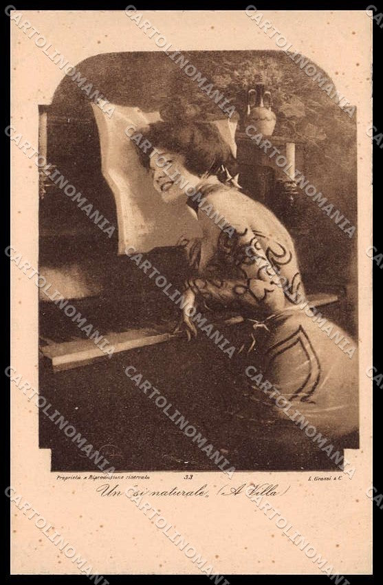 Illustratori Artist Signed Villa Lady Piano Art Nouveau 33 cartolina ZG8578 – fronte