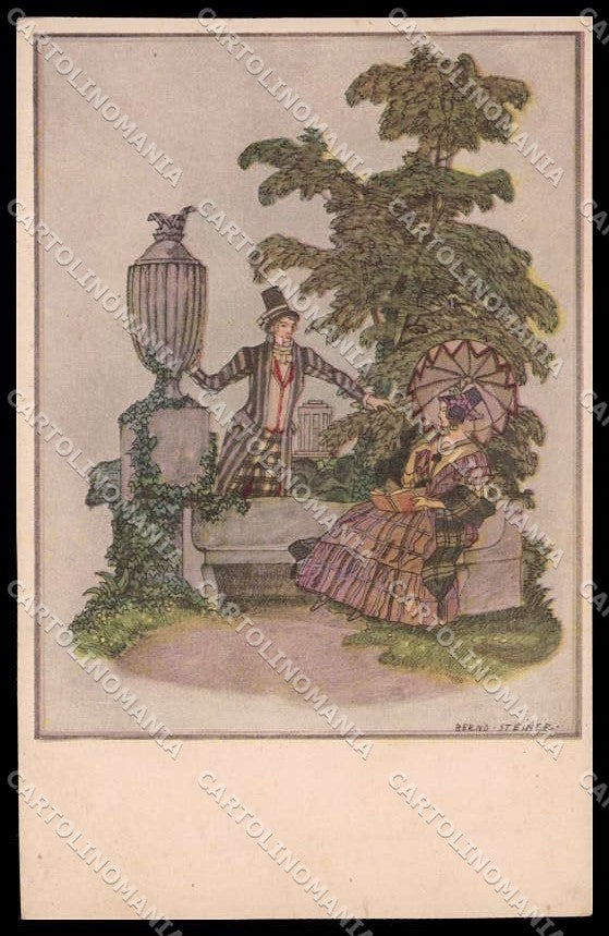 Illustratori Artist Signed Bernd. Steiner Couple MM Vienne 1344 cartolina ZG8580 – fronte