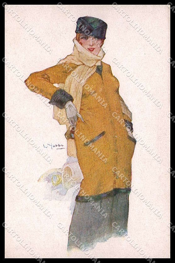 Illustratori Artist Signed L. Yobbi Fashion Lady serie 31-4 cartolina ZG8586 – fronte