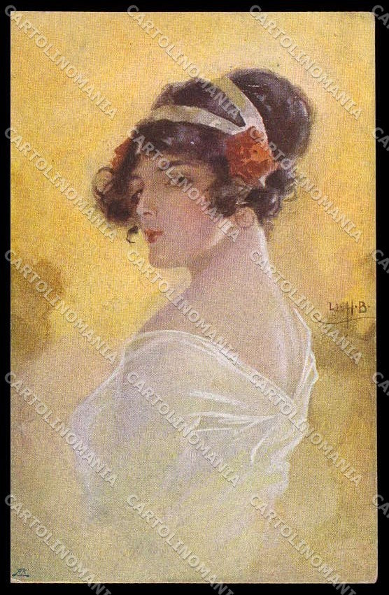 Illustratori Artist Signed W. H. Braun Lady serie VIII-3 cartolina ZG8596 – fronte