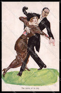 Illustratori Artist Signed Dance Couple Tango WSSB serie 1101 cartolina ZG8600 – fronte