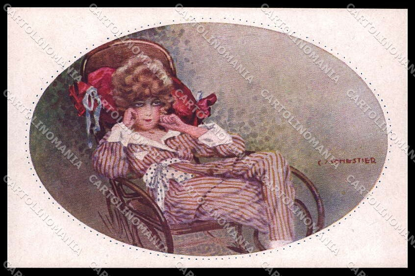 Illustratori Artist Signed Monestier Fashion Lady serie 886 pc ZG8604 – fronte