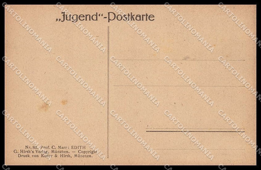 Illustratori Artist Signed C. Marr Lady Edith Jugend 83 cartolina ZG8614 – retro