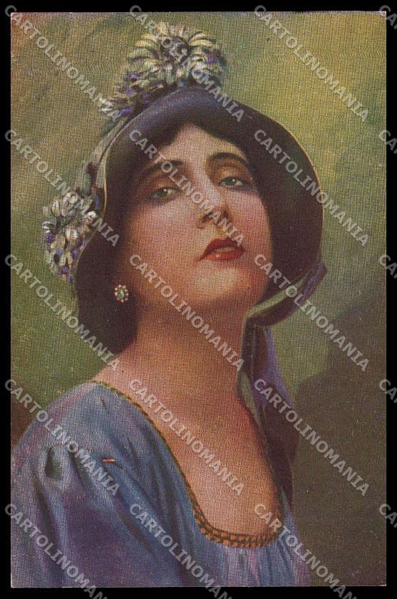 Illustratori Artist Signed Spotti Lady Actress F. Bertini serie 101 pc ZG8618 – fronte