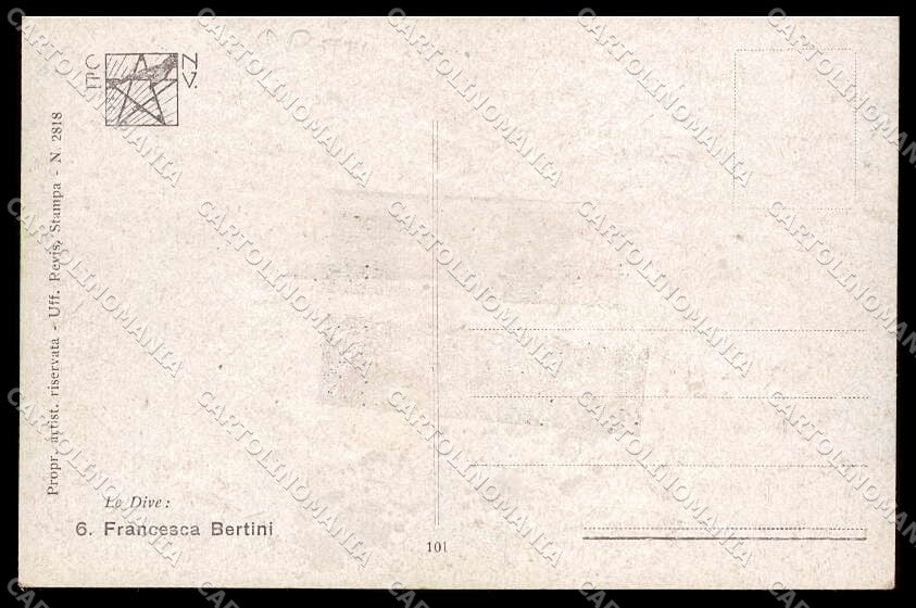 Illustratori Artist Signed Spotti Lady Actress F. Bertini serie 101 pc ZG8618 – retro