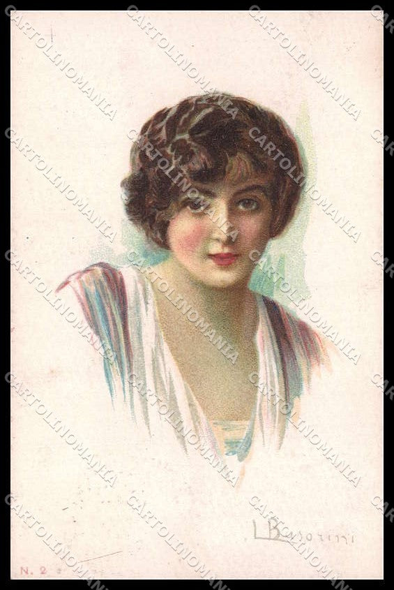 Illustratori Artist Signed L. Basorini Lady serie 2 cartolina ZG8620 – fronte