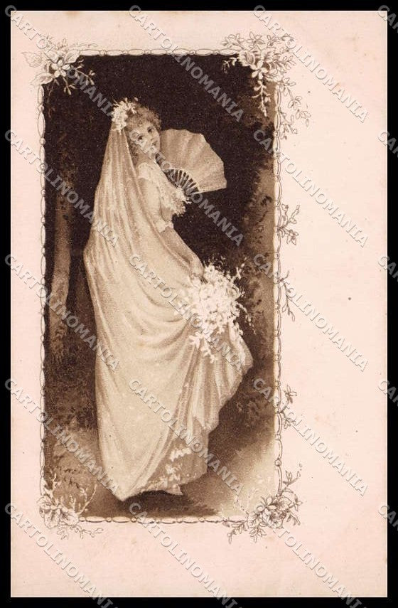 Illustratori Artist Signed Art Nouveau Lady cartolina ZG8631 – fronte
