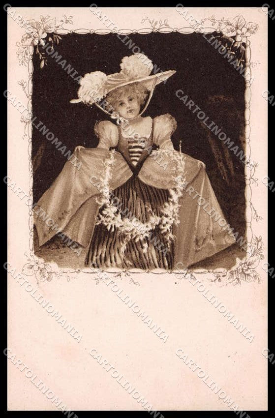 Illustratori Artist Signed Art Nouveau Lady cartolina ZG8632 – fronte