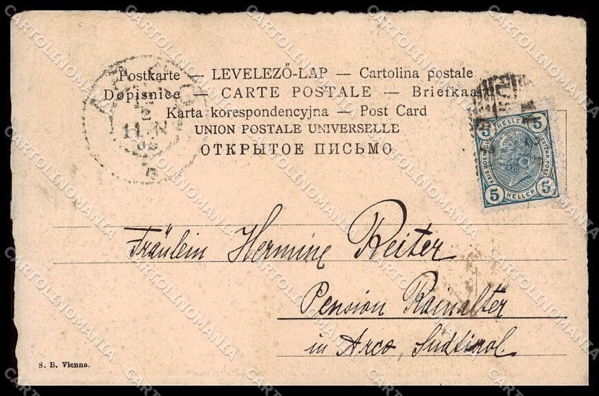 Illustratori Artist Signed P F Landscape S. B. Vienna cartolina ZG8660 – retro