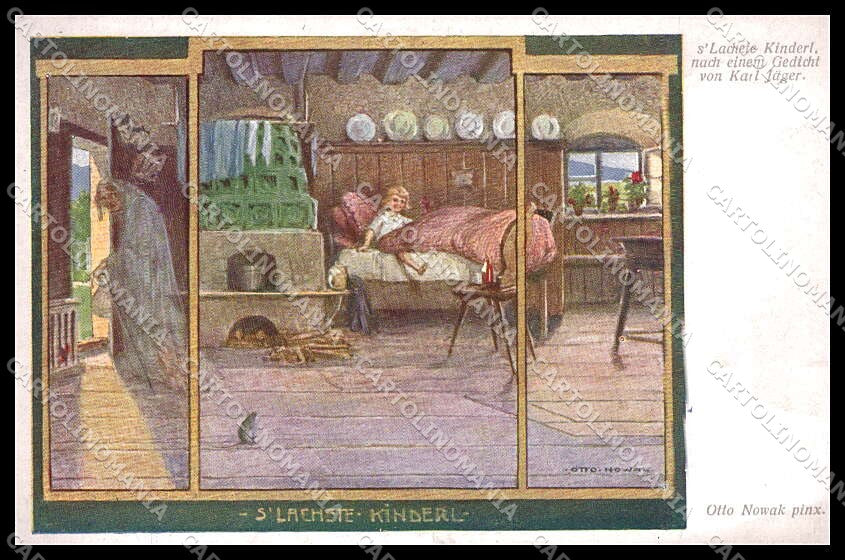 Illustratori Artist Signed Otto Nowak Child BKWI serie 1507 cartolina ZG8662 – fronte