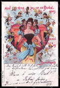 Artist Signed Lady Fairy Men Bienenhaus Bee 1898 Alex J. Klein 1079 pc ZG8666 – fronte