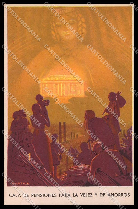 Artist Signed Mortra Barcelona ? Caja de Pensiones F. M. Barret pc ZG8668 – fronte