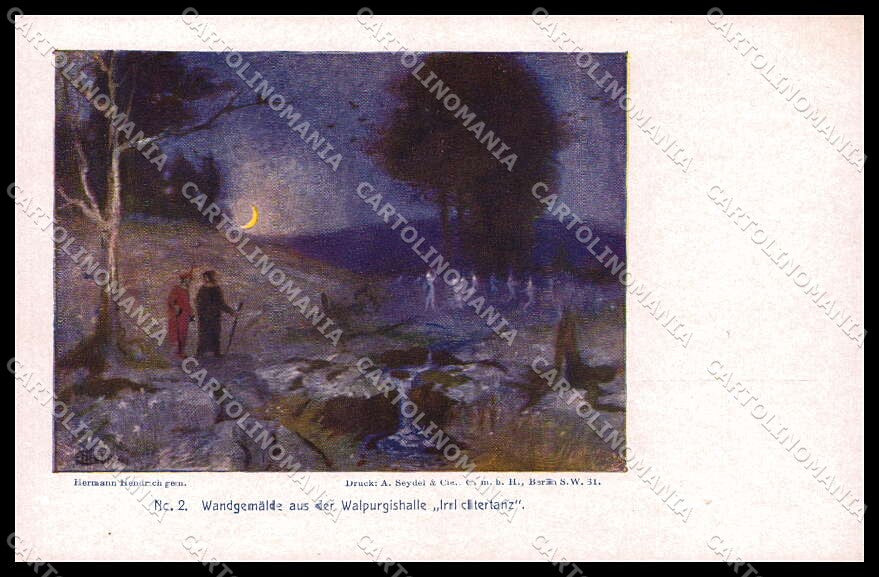 Illustratori Artist Signed Hermann Hendrich Walpurgishalle cartolina ZG8669 – fronte