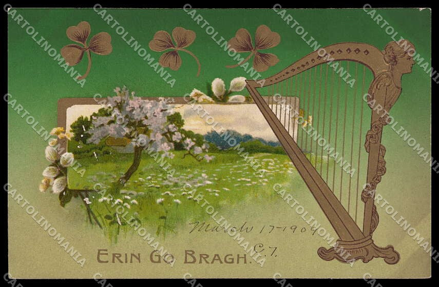 Illustratori Artist Signed Spring Erin Go Bragh Ireland Forever cartolina ZG8680 – fronte