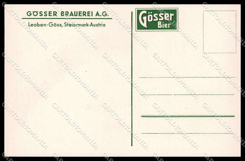 Advertising Gösser Beer Steiermark Austria Train cartolina ZG8681 – retro
