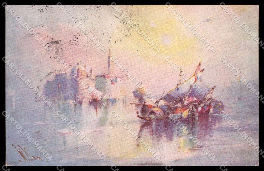 Illustratori Artist Signed Venezia Venice Oilette serie 2980 cartolina ZG8687 – fronte