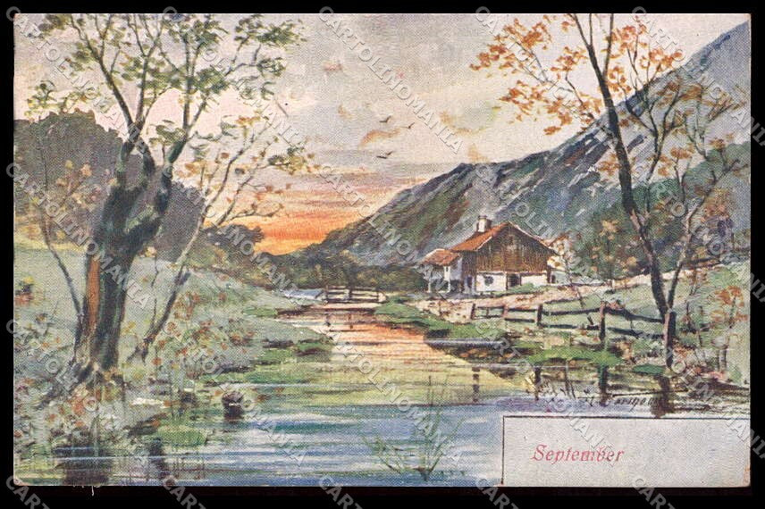Illustratori Artist Signed Season September BKWI serie 724-9 cartolina ZG8688 – fronte