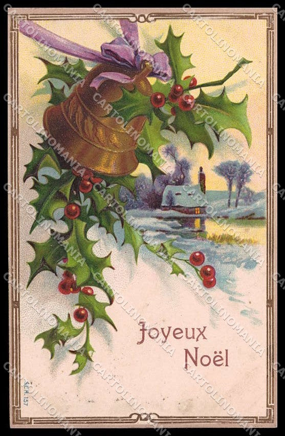 Illustratori Artist Signed Christmas Winter Landscape Relief 157 cp ZG8691 – fronte