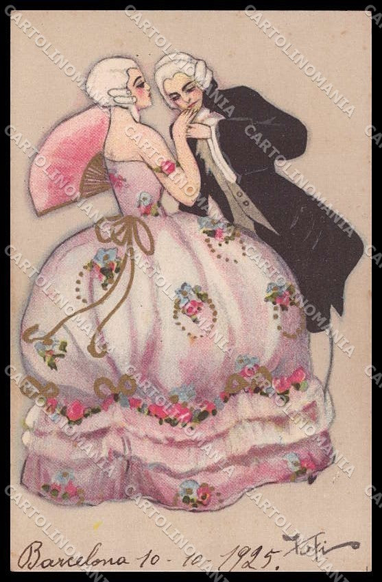 Artist Signed Chiostri Fofi Lady Couple Ballerini Fratini 164 cp ZG8693 – fronte