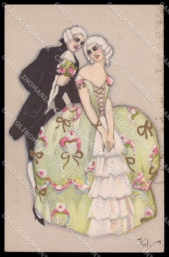 Artist Signed Chiostri Fofi Lady Couple Ballerini Fratini 164 cartolina ZG8694 – fronte