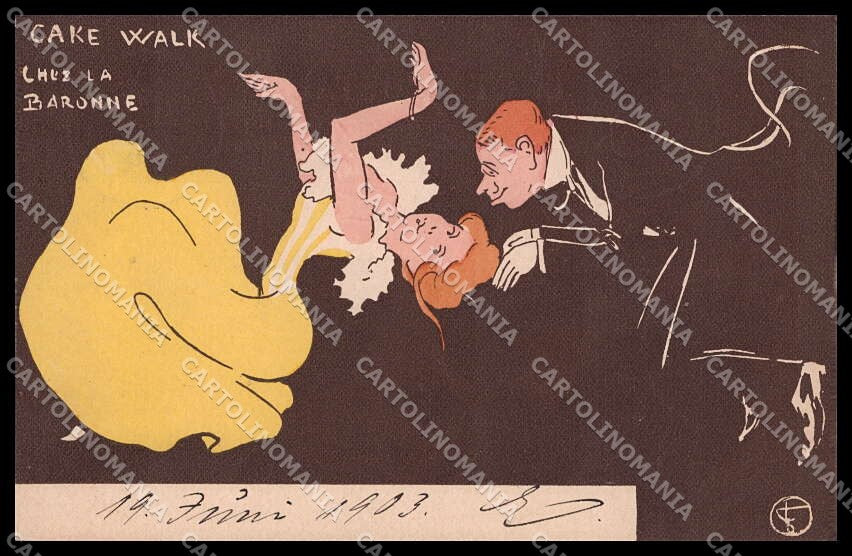 Illustratori Artist Signed Cake Walk Chez la Baronne cartolina ZG8707 – fronte