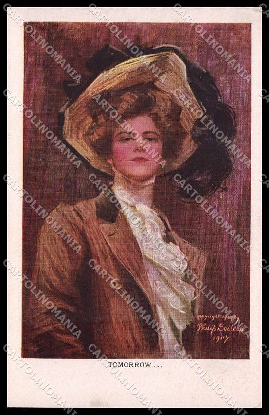 Illustratori Artist Signed Philip Boileau Fashion Lady Tomorrow pc ZG8712 – fronte