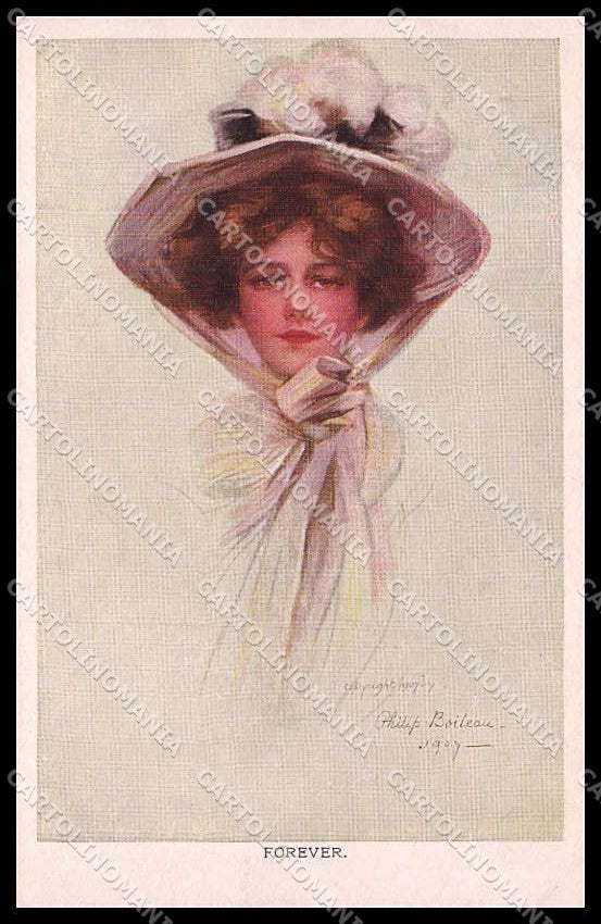 Illustratori Artist Signed Philip Boileau Fashion Lady Forever cartolina ZG8715 – fronte