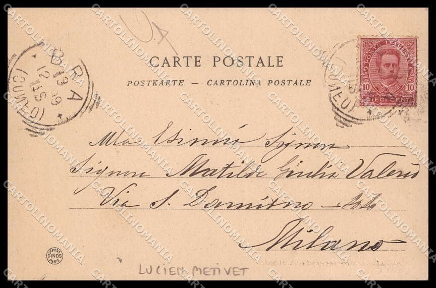 Artist Signed Lucien Metivet Napoleon Cinos Collection TEARED pc ZG8735 – retro