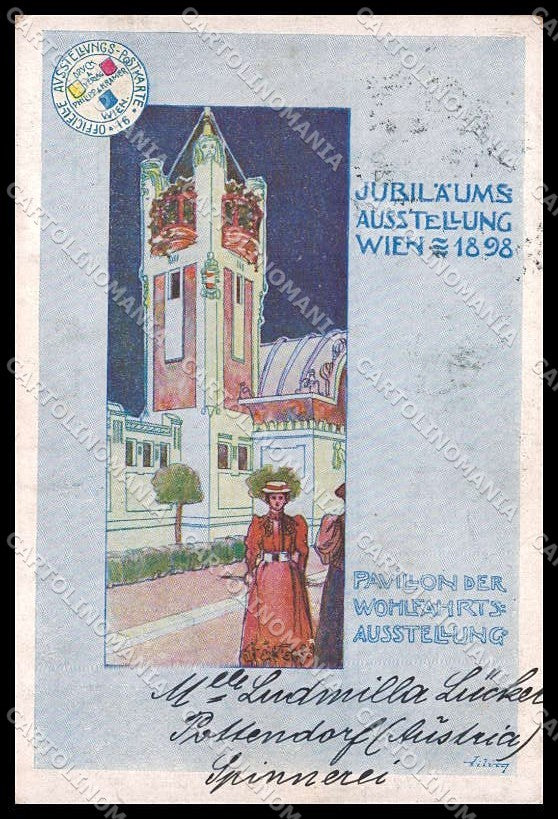 Artist Signed Philipp & Kramer 16 Jubilaums Ausstellung 1898 Wien pc ZG8746 – fronte