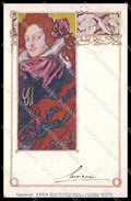 Artist Signed Hampel Lady Art Nouveau Philipp & Kramer XVII-9 pc ZG8771 – fronte