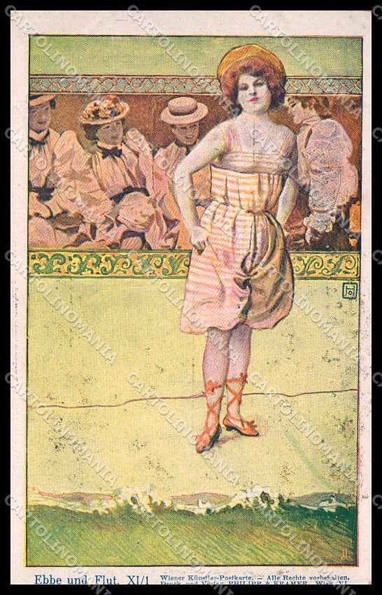Illustratori Artist Signed Hampel Art Nouveau Philipp & Kramer XI-1 pc ZG8782 – fronte