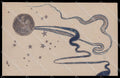 Art Nouveau Paper Moon Rooster Relief cartolina ZG8788 – fronte