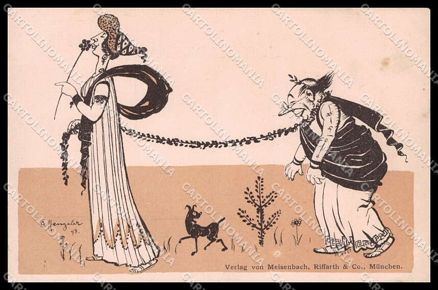 Illustratori Artist Signed A. Hengeler Ancient Rome Art Nouveau pc ZG8794 – fronte