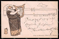 Illustratori Artist Signed E. K. Ancient Rome Art Nouveau TEARED pc ZG8798 – fronte