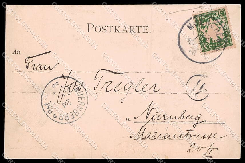 Illustratori Artist Signed E. K. Ancient Rome Art Nouveau TEARED pc ZG8798 – retro