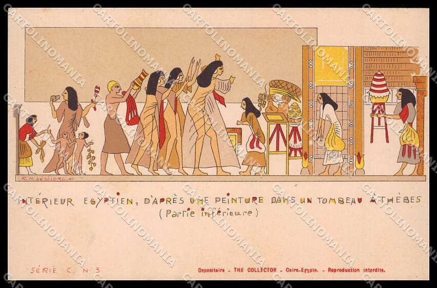 Illustratori Artist Signed R. M. de Giorgio Ancient Egypt serie C-3 pc ZG8803 – fronte