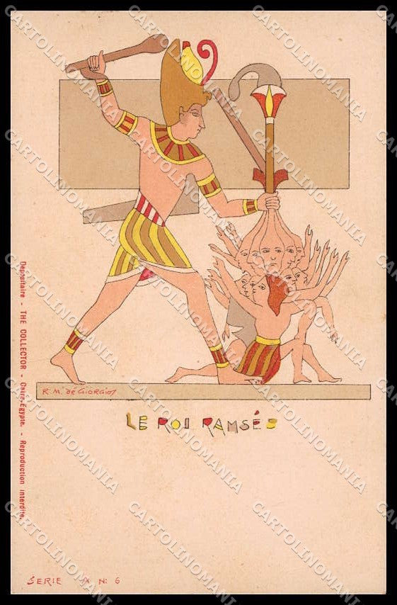 Illustratori Artist Signed R. M. de Giorgio Ancient Egypt A-6 pc ZG8811 – fronte