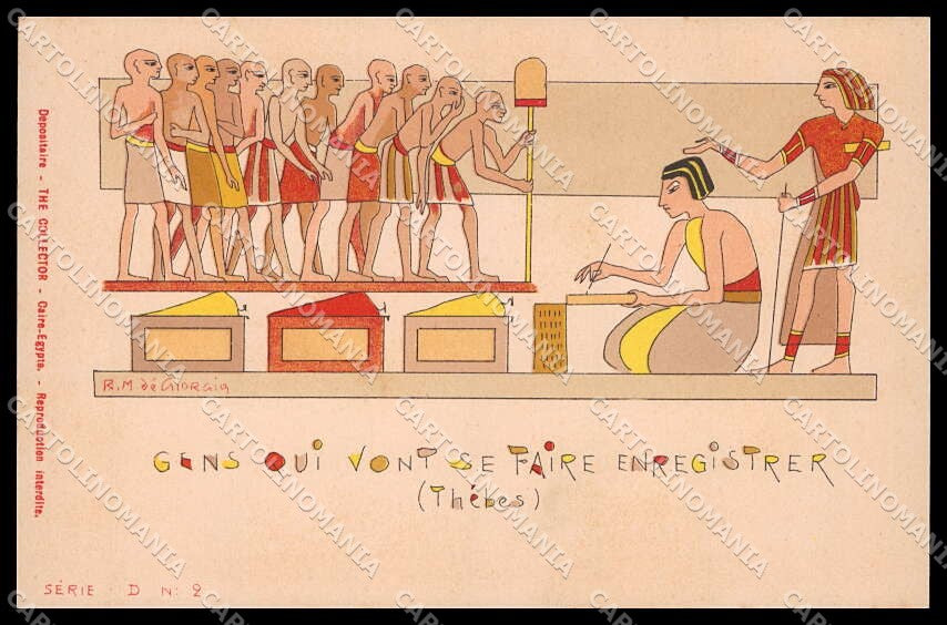 Illustratori Artist Signed R. M. de Giorgio Ancient Egypt D-2 pc ZG8814 – fronte