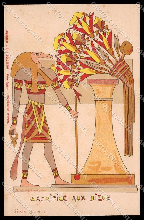 Illustratori Artist Signed R. M. de Giorgio Ancient Egypt B-6 pc ZG8818 – fronte