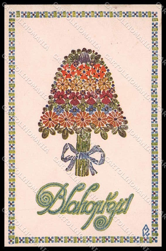 Artist Signed A. Kratkyho Secession Decor Grafica Secessionista cartolina ZG8827 – fronte