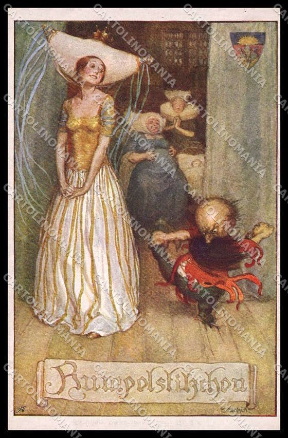 Artist Signed E. Schutz Lady Gnome Fairy Tales Deutscher Schulverein 319 ZG8833 – fronte