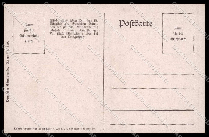 Artist Signed E. Schutz Lady Gnome Fairy Tales Deutscher Schulverein 319 ZG8833 – retro